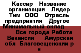 Кассир › Название организации ­ Лидер Тим, ООО › Отрасль предприятия ­ Другое › Минимальный оклад ­ 17 000 - Все города Работа » Вакансии   . Амурская обл.,Благовещенский р-н